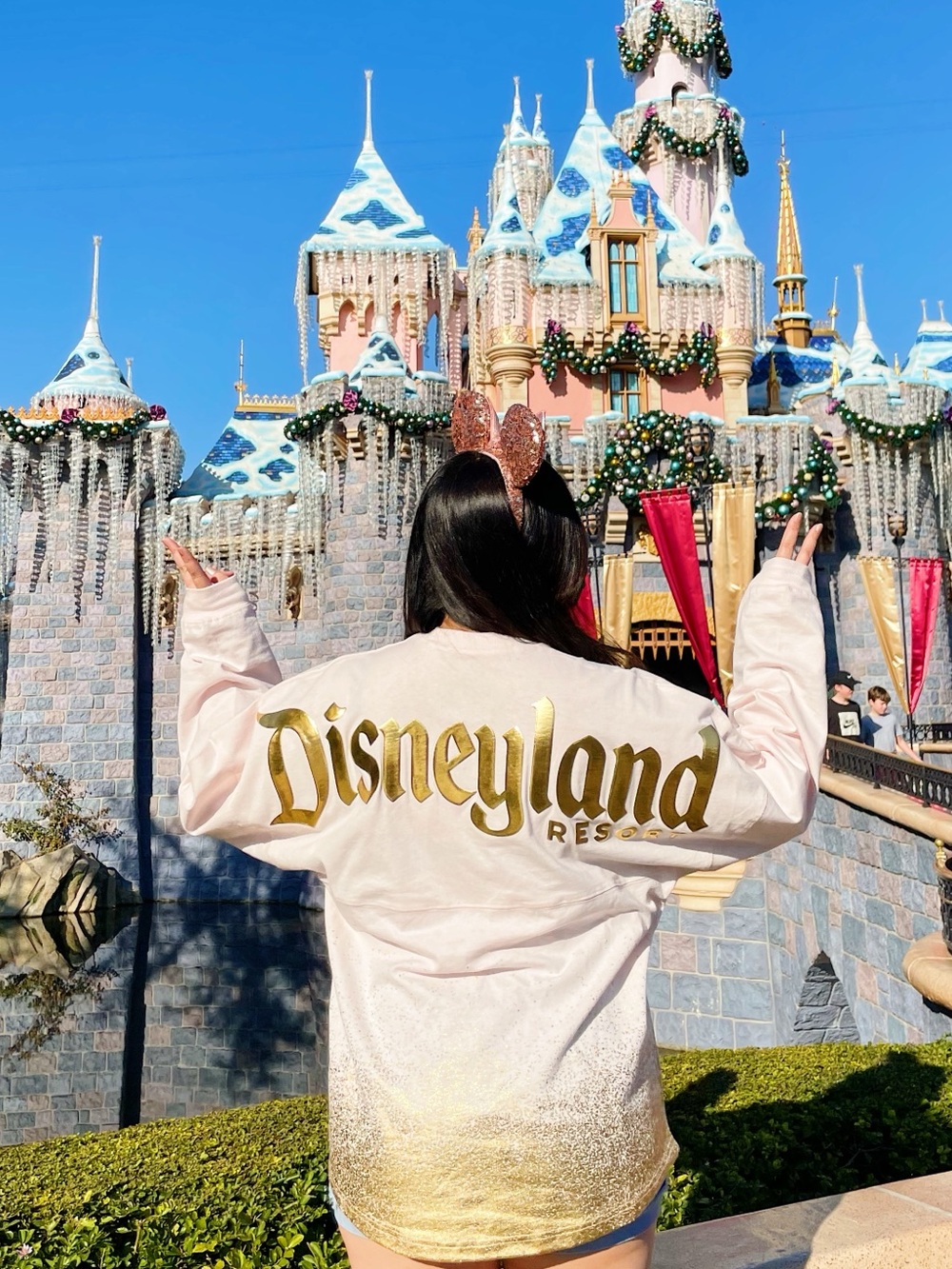 DISNEYLAND | Champagne Pink and Gold Ombré Spirit Jersey | Size SMALL